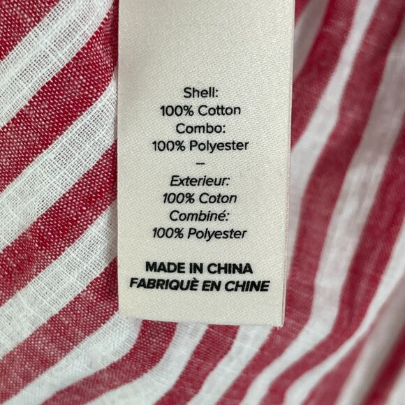 Cinq À Sept Womens XS Tous Les Jours Red White Adly Stripe Smocked Top Blouse - Picture 5 of 7